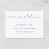ダスティブルー結婚ズホテルアコモデーションカード エンクロージャーカード (正面)