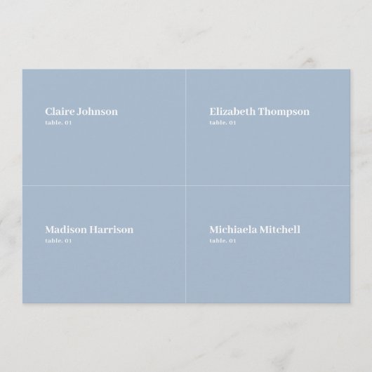 ダスティブルー結婚ズ座席表DIY 招待状 (正面)