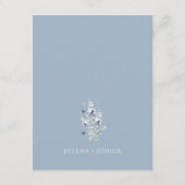 ダスティブルー結婚ズ | エレガント春フローラ エンクロージャーカード (裏面)