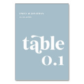 ダスティブルー結婚ズ テーブルナンバー (正面)