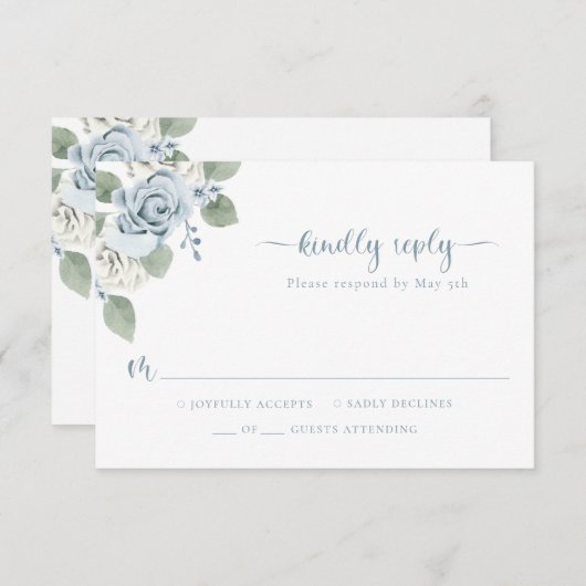 ダスティブルー結婚ズ 出欠カード (正面/裏面)