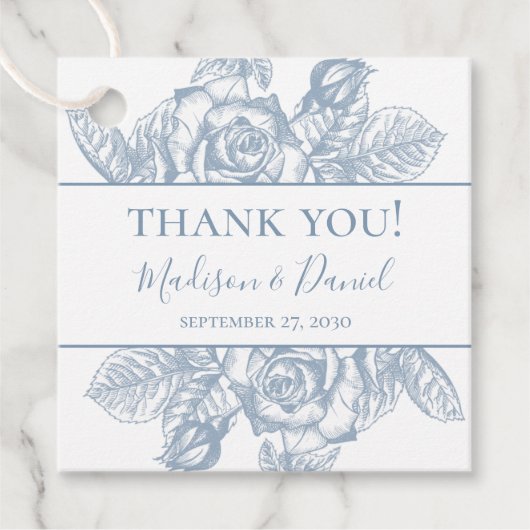 ダスティブルー結婚フローラありがとう フェイバータグ (正面)