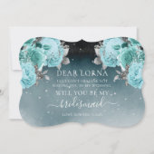 ダスティブルー結婚フローラが私の花嫁 招待状 (正面)