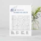 ダスティブルー結婚フローラの単語検索ゲームカード 案内状 (スタンド正面)