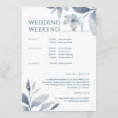 ダスティブルー結婚フローラの旅程カード 招待状 (裏面)