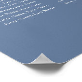 ダスティブルー結婚フローラの10テーブル座席表 ポスター (角)