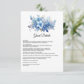 ダスティブルー結婚フローラズゲスト詳細 エンクロージャーカード (スタンド正面)