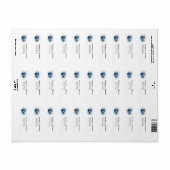 ダスティブルー結婚フローラ差出人住所ラベル ラベル (フルシート)