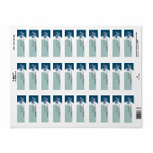 ダスティブルー結婚フローラ差出人住所ラベル ラベル (フルシート)