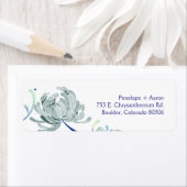 ダスティブルー結婚フローラ差出人住所 ラベル (インサイチュ)