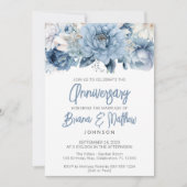 ダスティブルー結婚フローラ記念日 招待状 (正面)