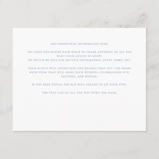 ダスティブルー結婚フローラ詳細 エンクロージャーカード (裏面)