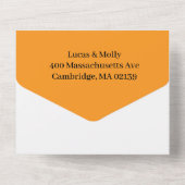 ダスティブルー結婚フローラ オールインワン招待状 (裏面)