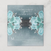 ダスティブルー結婚フローラ プレイスカード (外部開封)