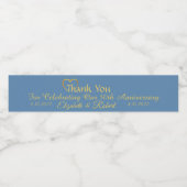 ダスティブルー結婚式の引き出物 ペットボトルラベル (シングルラベル)