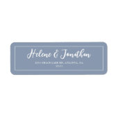 ダスティブルー結婚式招待状差出人住所ラベル ラベル (正面)