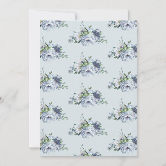 ダスティブルー結婚式招待状我々 招待状 (裏面)