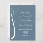 ダスティブルー結婚式招待状 招待状 (正面)