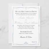 ダスティブルー結婚式招待状 招待状 (正面)