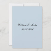 ダスティブルー結婚式招待状 招待状 (裏面)