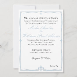 ダスティブルー結婚式招待状 招待状