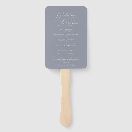 ダスティブルー結婚式 プログラムファン ハンドファン (裏面)