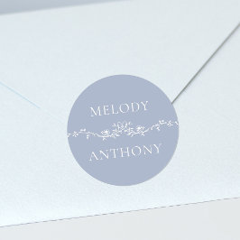 ダスティブルー縁どフローラモノグラムクラシックラウンドS ラウンドシール