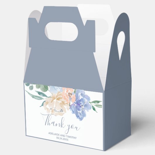 ダスティブルー花模様ありがとう フェイバーボックス (オープン)