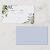 ダスティブルー花模様おむつラッフルカード 名刺 (正面/裏面)