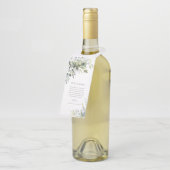 ダスティブルー花模様ウェルカムボトルハンガー ボトルネックタグ (アングル)