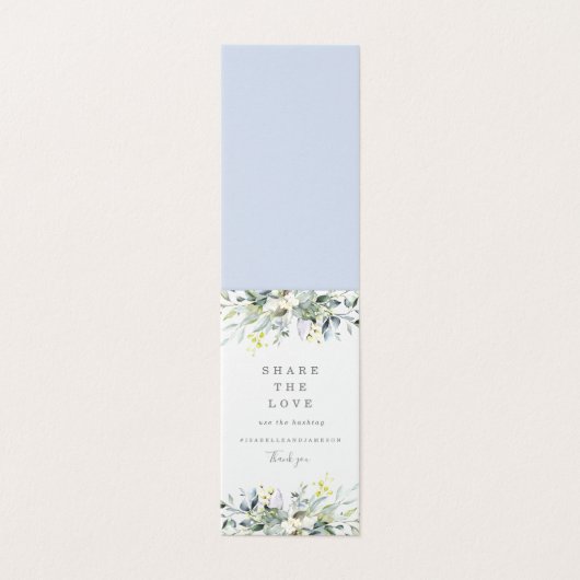 ダスティブルー花模様共有ラブテーブルサイン (外部フラット)