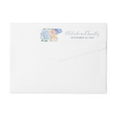 ダスティブルー花模様結婚のラップラのまわりにベル ラップアラウンドラベル (裏面)