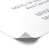 ダスティブルー花模様結婚式 プログラム ポスター (角)