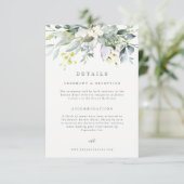 ダスティブルー花模様詳細カード 招待状 (スタンド正面)