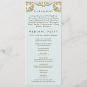 ダスティブルー華美ヴィンテージバロック結婚式 プログラム (裏面)