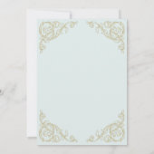 ダスティブルー華美ヴィンテージバロ結婚ーク 招待状 (裏面)