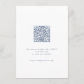 ダスティブルー華美ヴィンテージ結婚フレームの詳細 エンクロージャーカード (裏面)