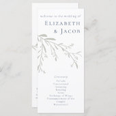 ダスティブルー葉結婚式 プログラムとベリー (正面/裏面)