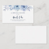 ダスティブルー薄紫フローラブライダルシャワーレシピ エンクロージャーカード (正面/裏面)