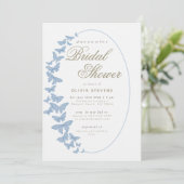 ダスティブルー蝶ボーホエレガントブライダルシャワー 招待状 (スタンド正面)