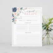 ダスティブルー赤面ピンクブライダルシャワーレシピページ (スタンド正面)