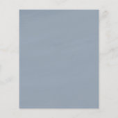 ダスティブルー赤面ピンク結婚フローラのメニューカード (裏面)