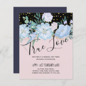 ダスティブルー赤面ピンク結婚フローラ予算 (正面/裏面)