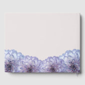 ダスティブルー赤面ピンク結婚フローラ ゲストブック (裏面)