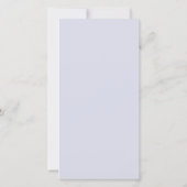 ダスティブルー赤面ピンク結婚フローラ セーブザデート (裏面)