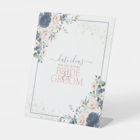 ダスティブルー赤面ピンク金ゴールド日付アイディアペデスタルSig 台座サイン (正面)