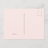 ダスティブルー赤面フローラベビーイン開花シャワー インビテーションポストカード (裏面)