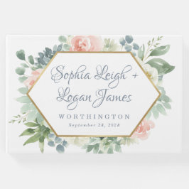 ダスティブルー赤面多肉性フローラ庭園の結婚式 ゲストブック