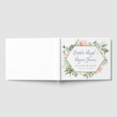 ダスティブルー赤面多肉性フローラ庭園の結婚式 ゲストブック (全面)