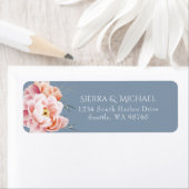 ダスティブルー赤面結婚フローラ差出人住所 ラベル (インサイチュ)